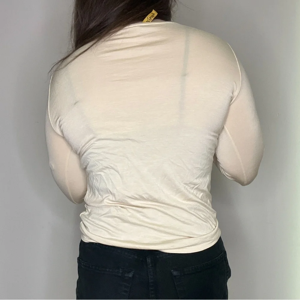 Rachel Pally Beige Long Sleeve Lace Up Top Size Small Modal New